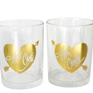 2 double old fashioned glasses